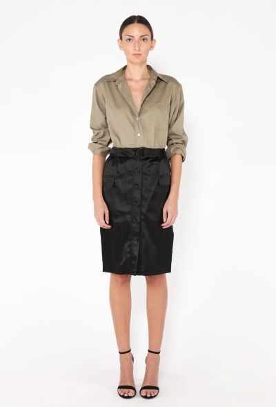 Saint Laurent 2024 Silk Cargo Skirt - 1