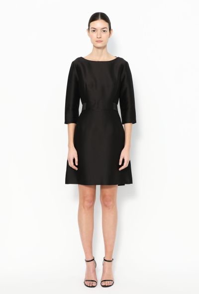 Balenciaga Belted Crêpe A-Line Dress - 1