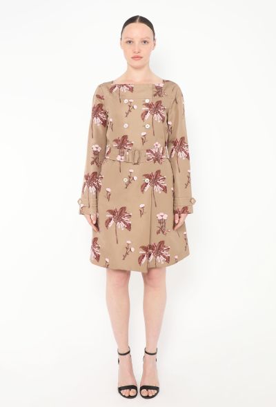Prada Resort 2008 Belted Floral Dress - 1