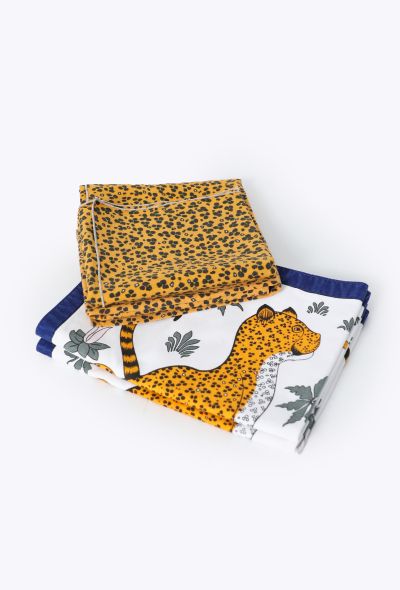 Hermès Vintage 'Les Léopards' 4-piece Placemat & Napkin Set - 2