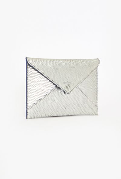 Louis Vuitton Silver Epi Envelope Pouch with Blue Trim - 2