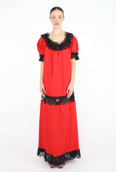 Saint Laurent STUNNING 1977 Chantilly Lace Gitane Dress - 2
