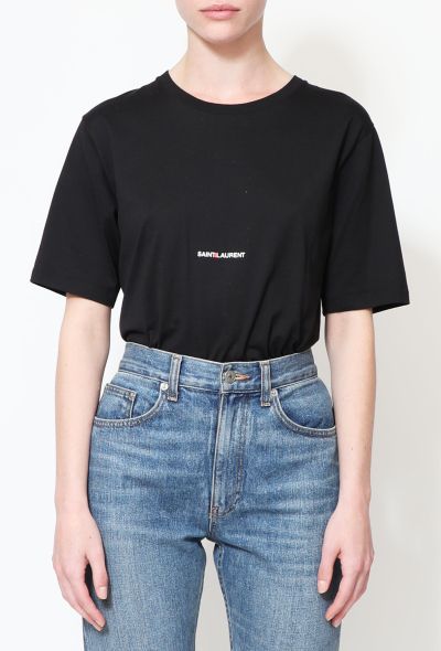 Saint Laurent 2017 Heritage Logo Cotton T-Shirt - 1