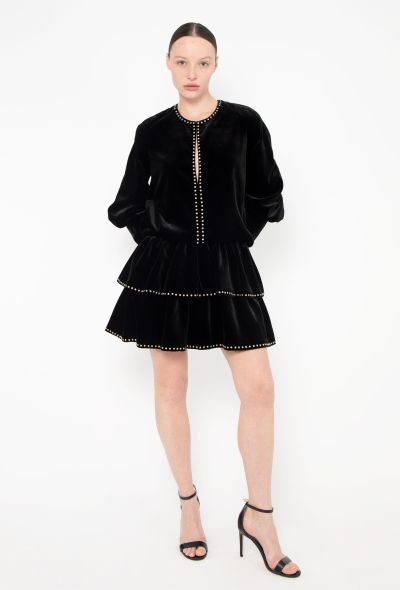 Saint Laurent 2018 Studded Velvet Dress - 2