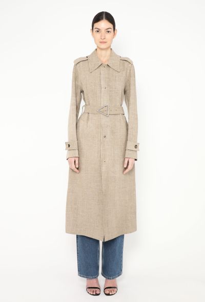 Bottega Veneta Pre-Fall 2019 Belted Linen Trench - 1