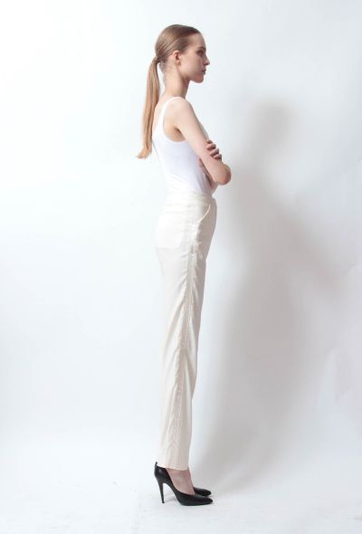 Maison Margiela Cream Tuxedo Trousers - 2
