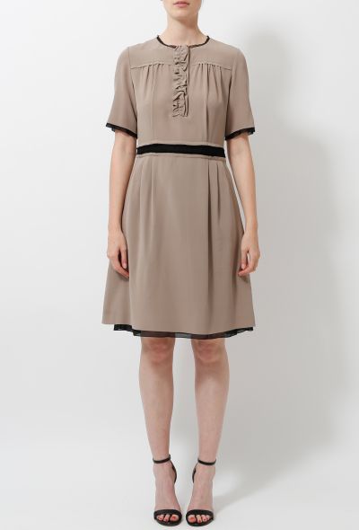 Chloé 2006 Ruffled Trimmed Silk Dress - 2