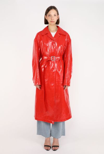 Jil Sander Patent Linen Trench Coat, S/S 2025 - 1