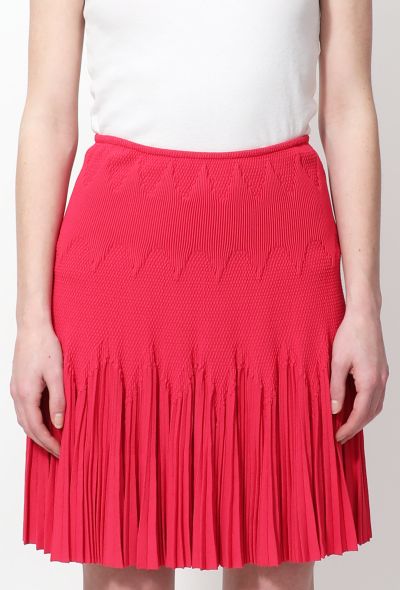 Alaïa Pleated Knit Mini Skirt - 2