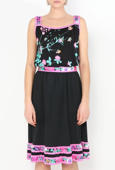Leonard '80s Floral Belted Dress - 2