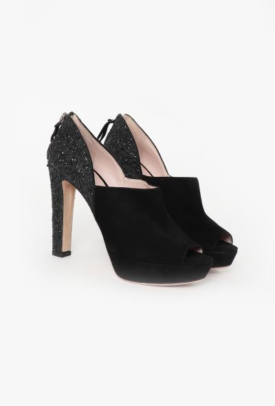 Miu Miu Embellished Suede Heels - 2