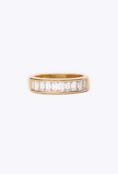 Vintage Fine Jewelry 18k Yellow Gold & Diamond Baguette Ring - 1