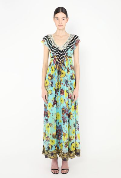 Jean Paul Gaultier Floral Lace Trim Maxi Dress - 2
