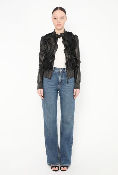 Valentino 2020 Tiered Floral Leather Jacket - 2