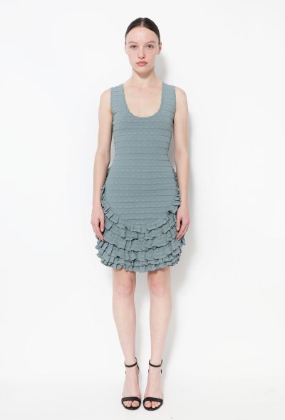 Alaïa S/S 2008 Ruffled Skater Dress - Sky blue - 1