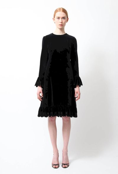 Jean-Louis Scherrer Eyelet Velvet Dress - 1