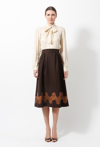 Python Trim Wool Skirt - 1