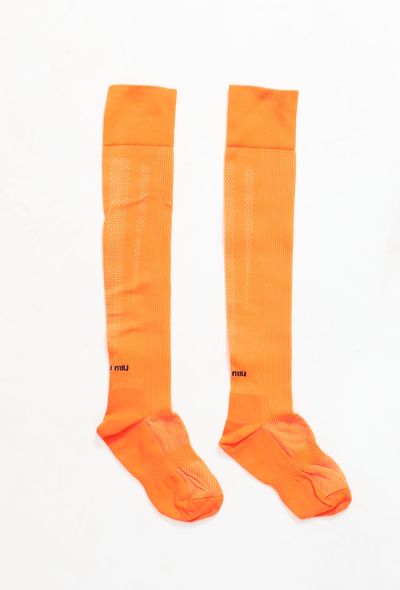 Miu Miu S/S 2018 Neon High Ribbed Socks - 1
