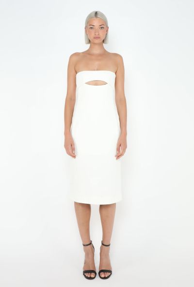 Saint Laurent Resort 2022 Crêpe Bustier Dress - 1