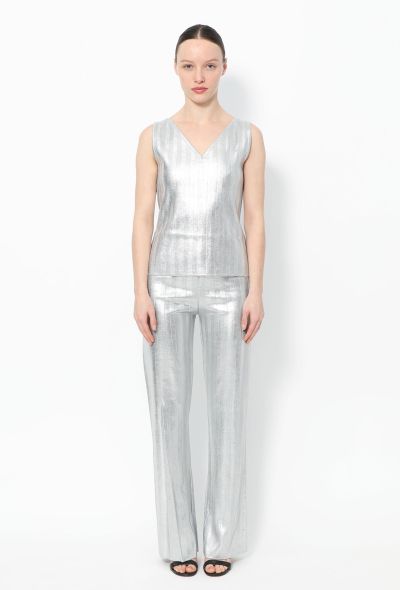 Thierry Mugler Metallic Striped Knit Ensemble – 2001 Couture Collection - 1
