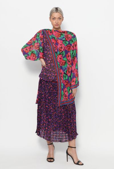 Diane Freis '80s Lamé Silk Dress - 2
