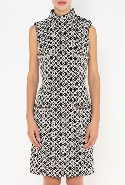 Chanel STUNNING 2022 Hand-Embroidered Lattice Dress - 1