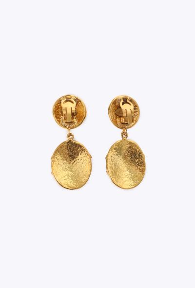 Chanel 'CC' Oval Clip-On Earrings, 1994 - 2