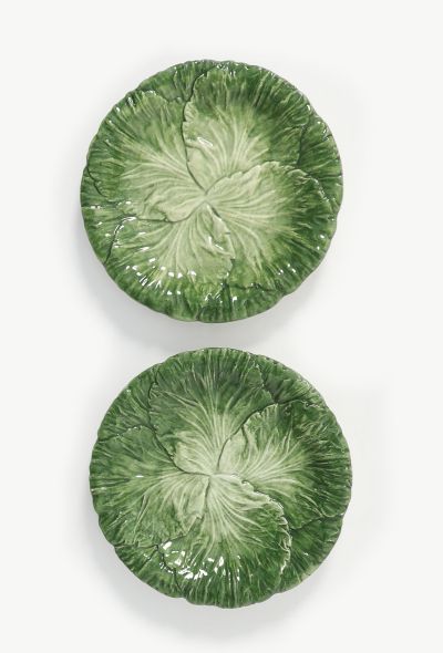 Dior '70s Porcelain Cabbage Plate Set - 1