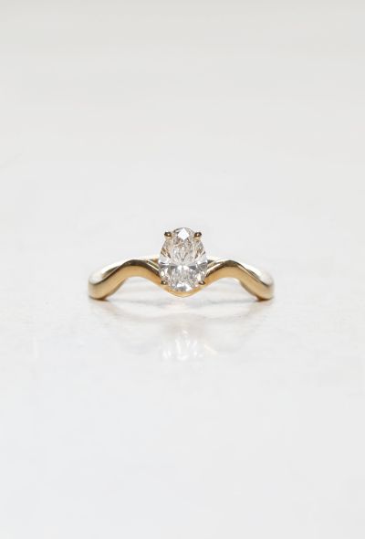 Mellerio 18k Yellow Gold Diamond Engagement Ring - 1