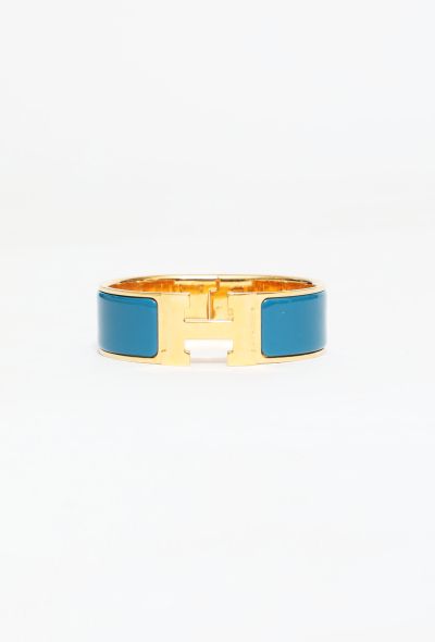 Hermès Teal 'H' Clic Clac Bracelet - 1