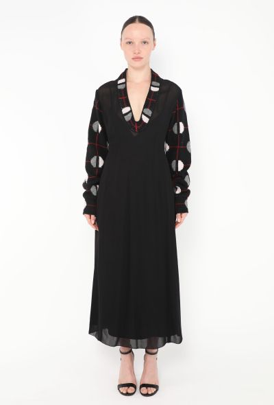 Prada F/W 2021 Geometric Knit Crêpe Dress - 1