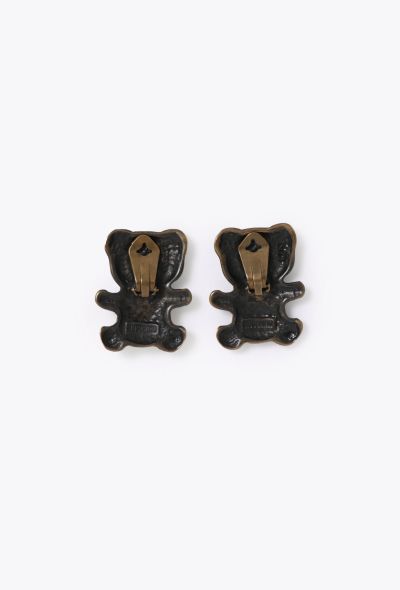 Moschino '90s Teddy Clip Earrings - 2