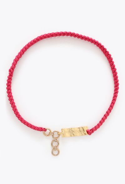 Saint Laurent Vintage Metallic Braided Cord Belt - 1