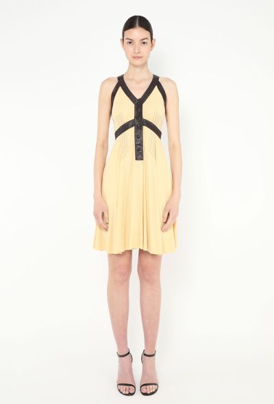 Louis Vuitton Stitched Leather Trim Dress - 2