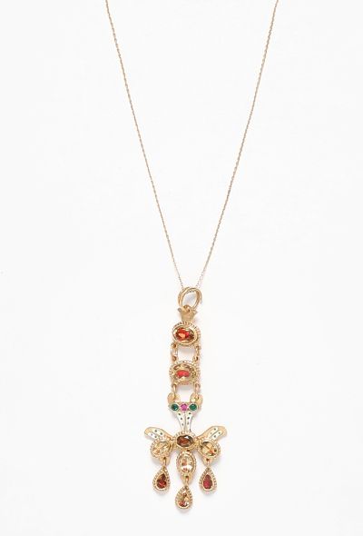 Vintage Fine Jewelry 18k Yellow Gold Holy Spirit of Aurillac Necklace - 1