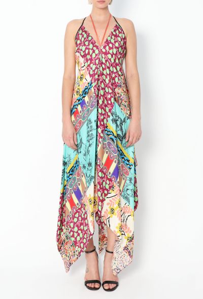 Etro Patchwork Silk Halter Dress - 2