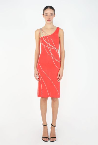 Gianni Versace CAMPAIGN S/S 1998 Braided One-Shoulder Dress - 1