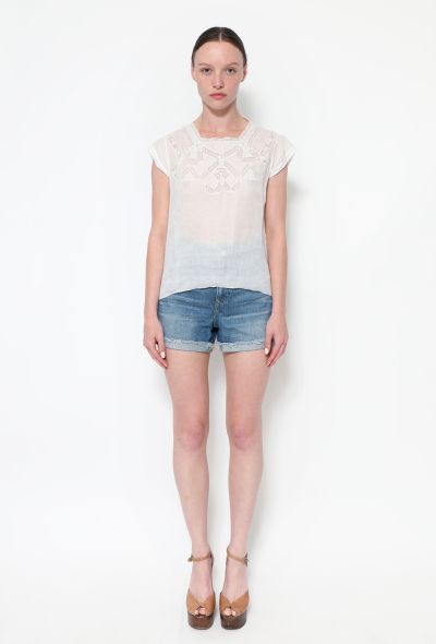 Exquisite Vintage Antique Lace Embroidered Cotton Top - 2