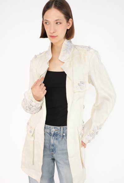 Dries Van Noten Embroidered Linen Jacket, Early 2000s - 2