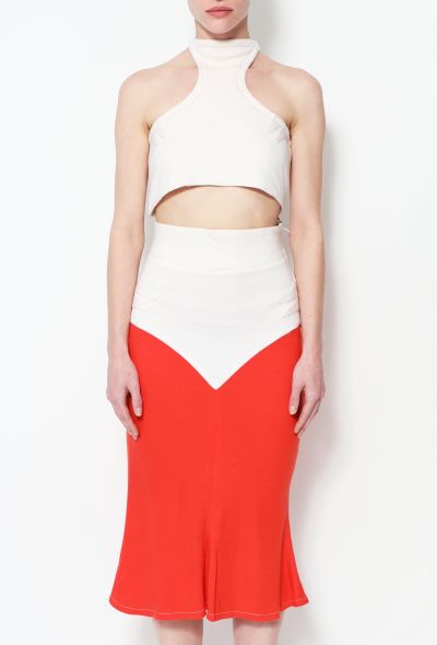 Thierry Mugler 80s Bicolor Halter Dress - 2