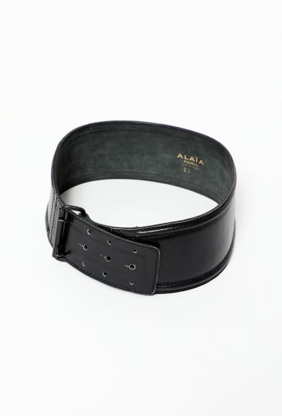Alaïa Vintage Leather Corset Belt - 1
