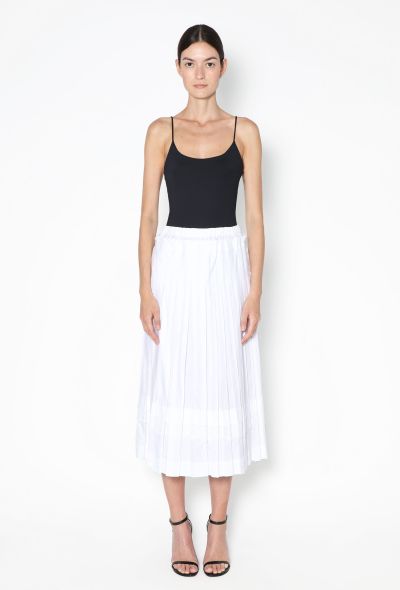 Simone Rocha 2022 Pleated Lace Poplin Skirt - 1