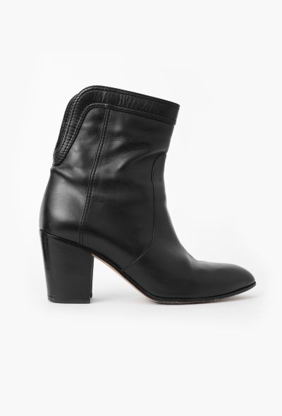 Chanel Classic Leather 'CC' Ankle Boots - 1