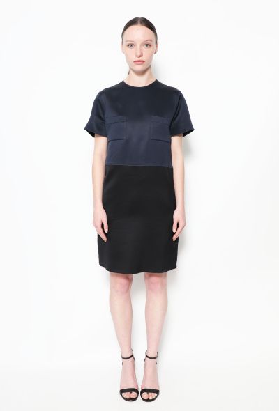 Céline Navy & Black Silk Shift Dress with Double Pockets – 2010 - 1