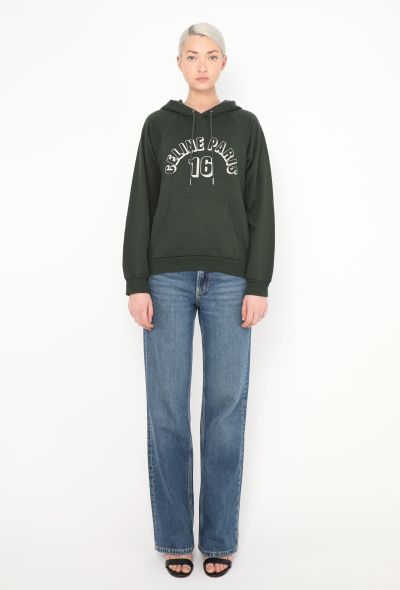 Céline 2021 Cashmere Varsity Hoodie Green - 2