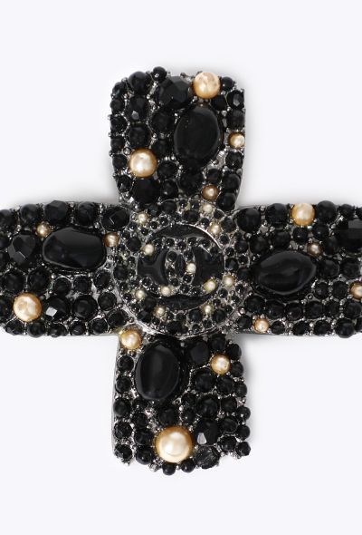 Chanel Gripoix Cross Pendant Brooch, 2005 - 2