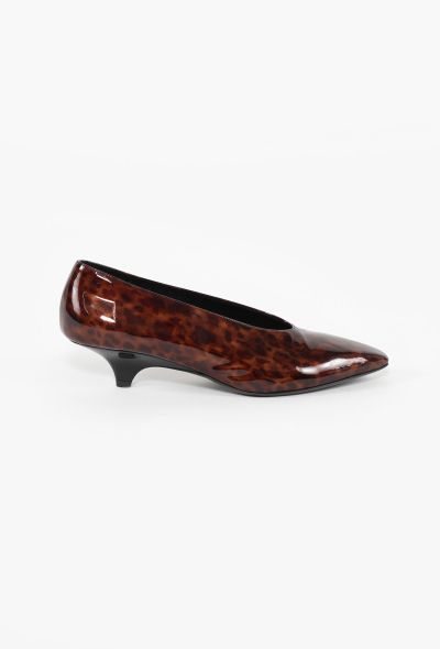 Loro Piana 2023 Patent Calfskin Rebecca Pump - 1