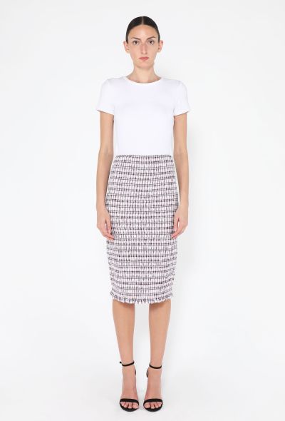 Prada Gingham Smocked Cotton Skirt, 2024 - 1