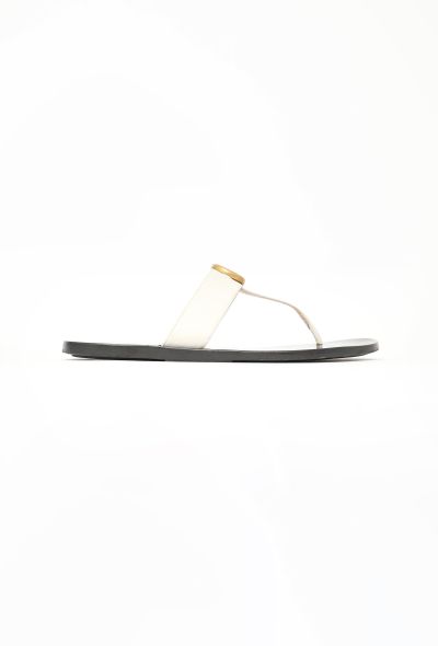 Gucci Leather 'GG' Thong Sandals - 2