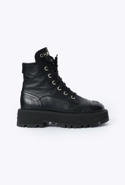 Chanel 2023 Logo Combat Boots - 1